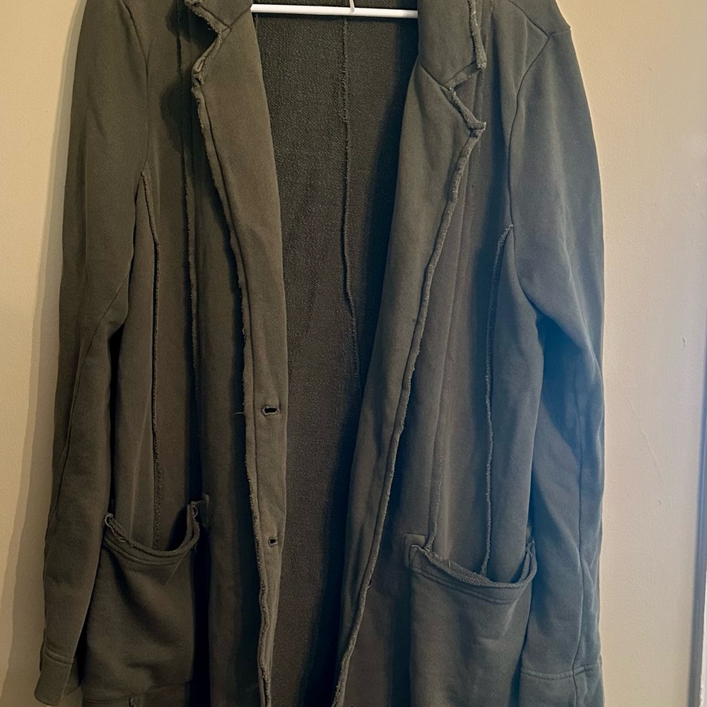 Free People Olive Green sweatshirt material